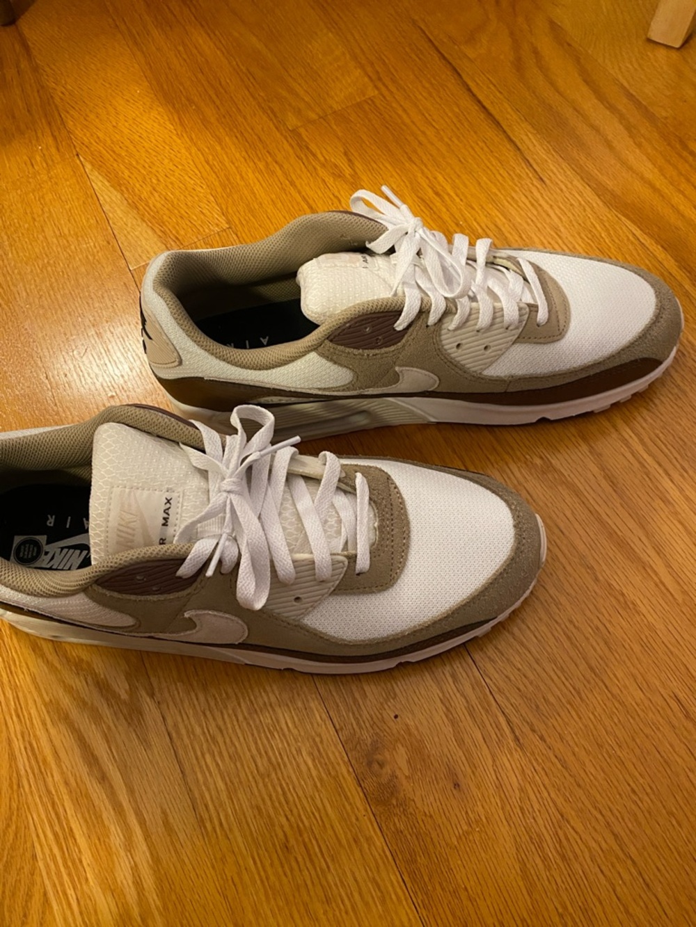 Nike Air Max 90 Summit Men's Sneakers - summit white/Khaki/light Orwood Brown - Picture 4 of 9